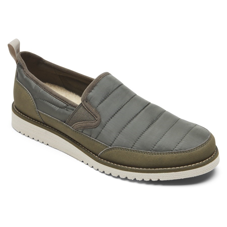 Rockport Axelrod Quilted Slip On Sneakers Heren Olijfgroen | NL1M859O2