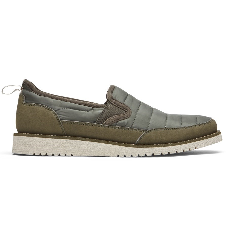 Rockport Axelrod Quilted Slip On Sneakers Heren Olijfgroen | NL1M859O2