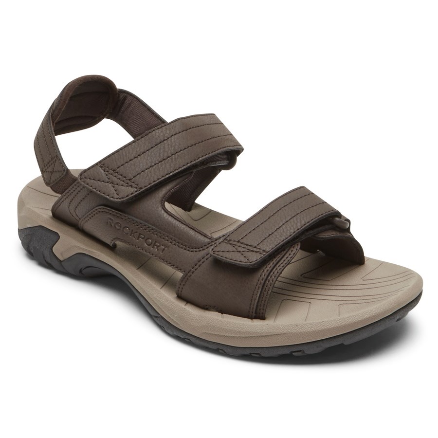 Rockport Byron Adjustable Sandalen Heren Donkerbruin | NL4052I91