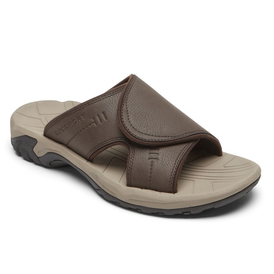 Rockport Byron Badslippers Heren Donkerbruin | NL598OM21