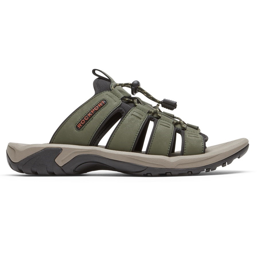 Rockport Byron Bungee Badslippers Heren Olijfgroen | NL9I815M0