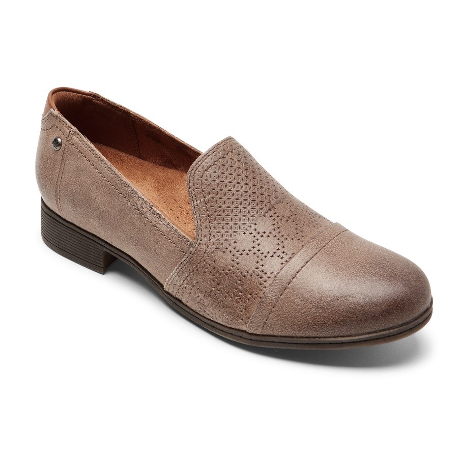 Rockport Cobb Hill Crosbie Slip-On Loafers Dames Bruin | NL15980M2