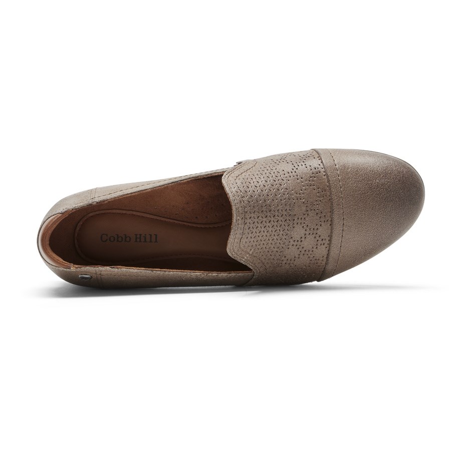 Rockport Cobb Hill Crosbie Slip-On Loafers Dames Bruin | NL15980M2