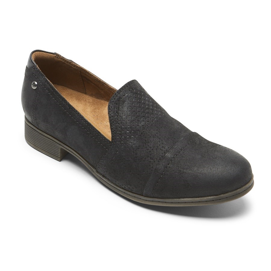 Rockport Cobb Hill Crosbie Slip-On Loafers Dames Zwart | NL59IM682