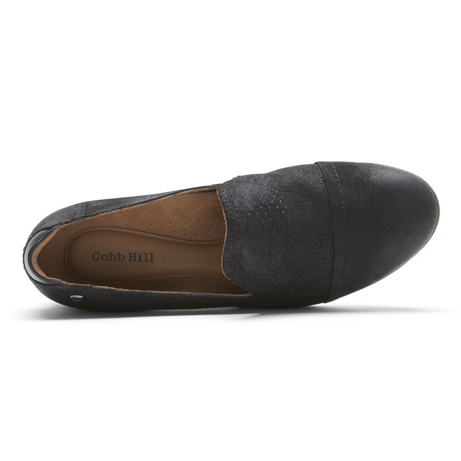 Rockport Cobb Hill Crosbie Slip-On Loafers Dames Zwart | NL59IM682