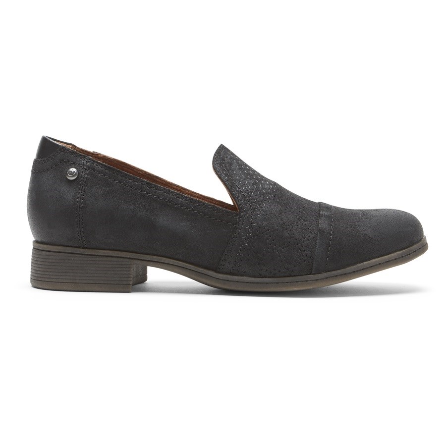 Rockport Cobb Hill Crosbie Slip-On Loafers Dames Zwart | NL59IM682