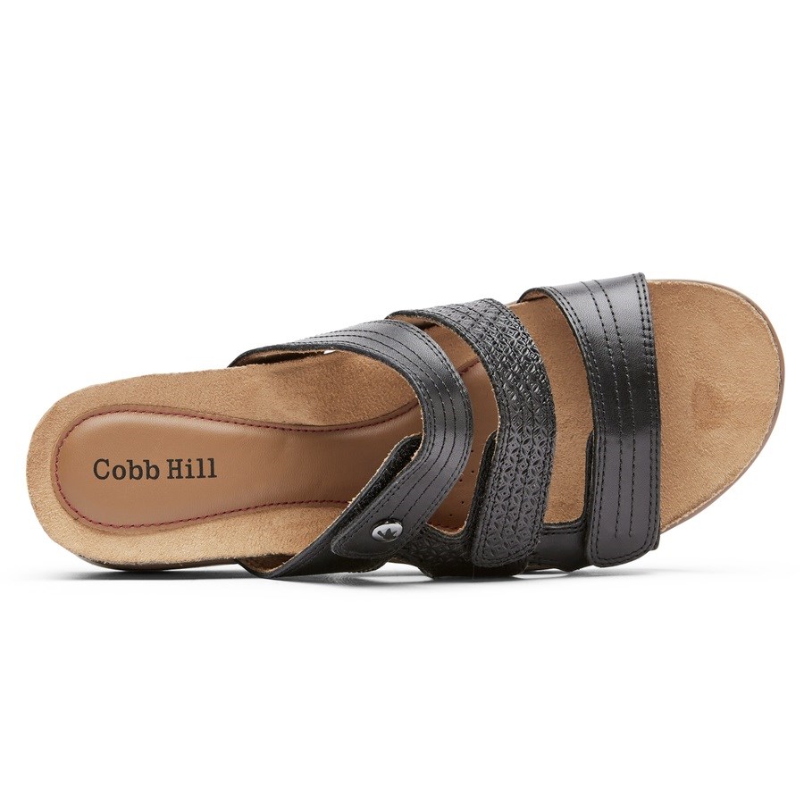 Rockport Cobb Hill May Badslippers Dames Zwart | NL02M96O1