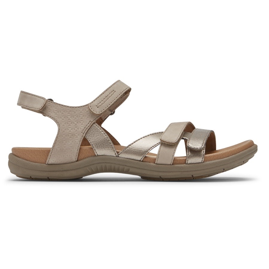 Rockport Cobb Hill Rubey 3-Riemen Sandalen Dames Goud | NL890OM6I