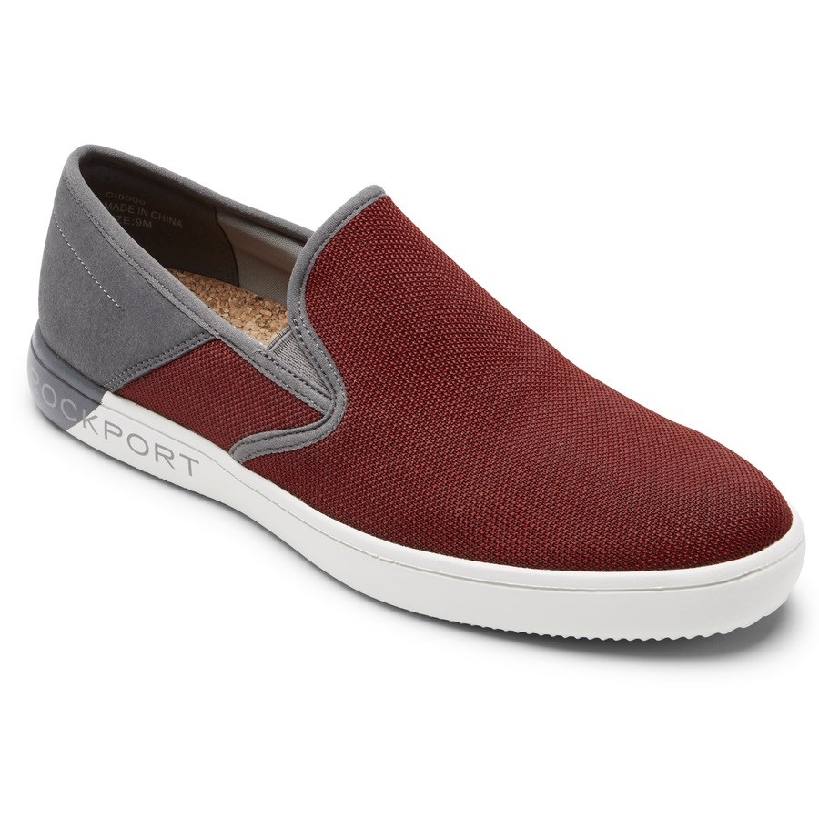 Rockport Colle Slip-On Mesh Sneakers Heren Rood Grijs | NL4956I2O