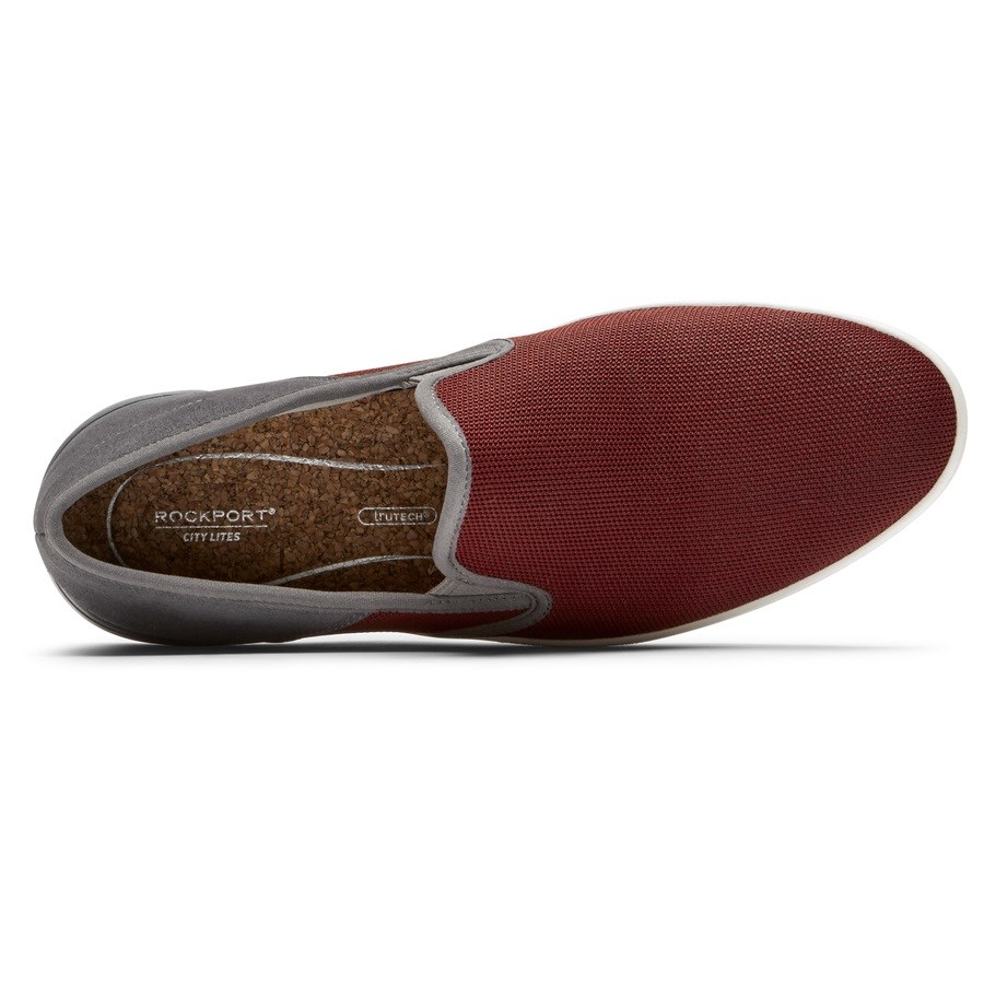 Rockport Colle Slip-On Mesh Sneakers Heren Rood Grijs | NL4956I2O