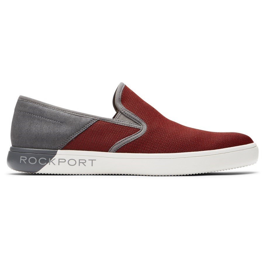 Rockport Colle Slip-On Mesh Sneakers Heren Rood Grijs | NL4956I2O