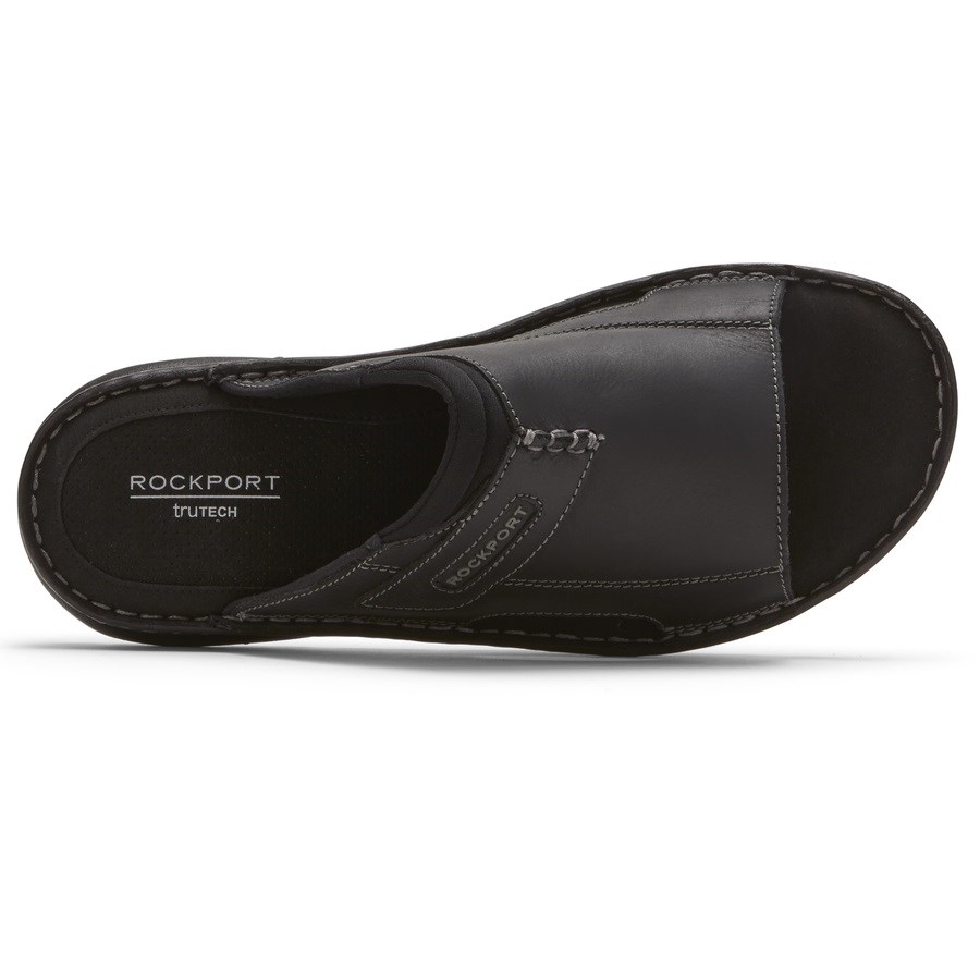 Rockport Darwyn 2 Badslippers Heren Zwart | NL65I89M1