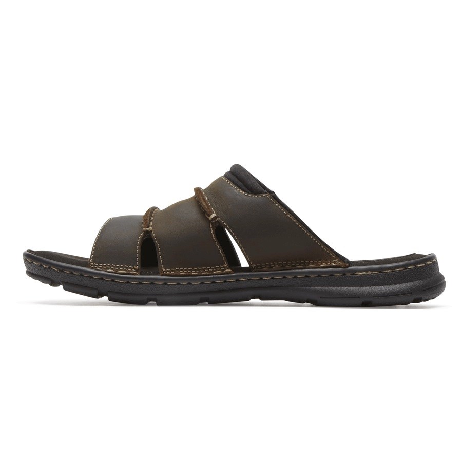 Rockport Darwyn Badslippers Heren Donkerbruin | NL819MIO2