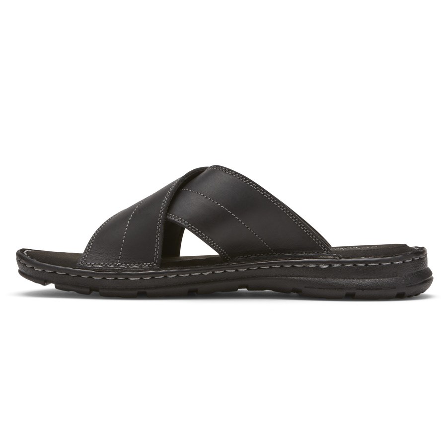 Rockport Darwyn Cross Band Badslippers Heren Zwart | NL1I8592O