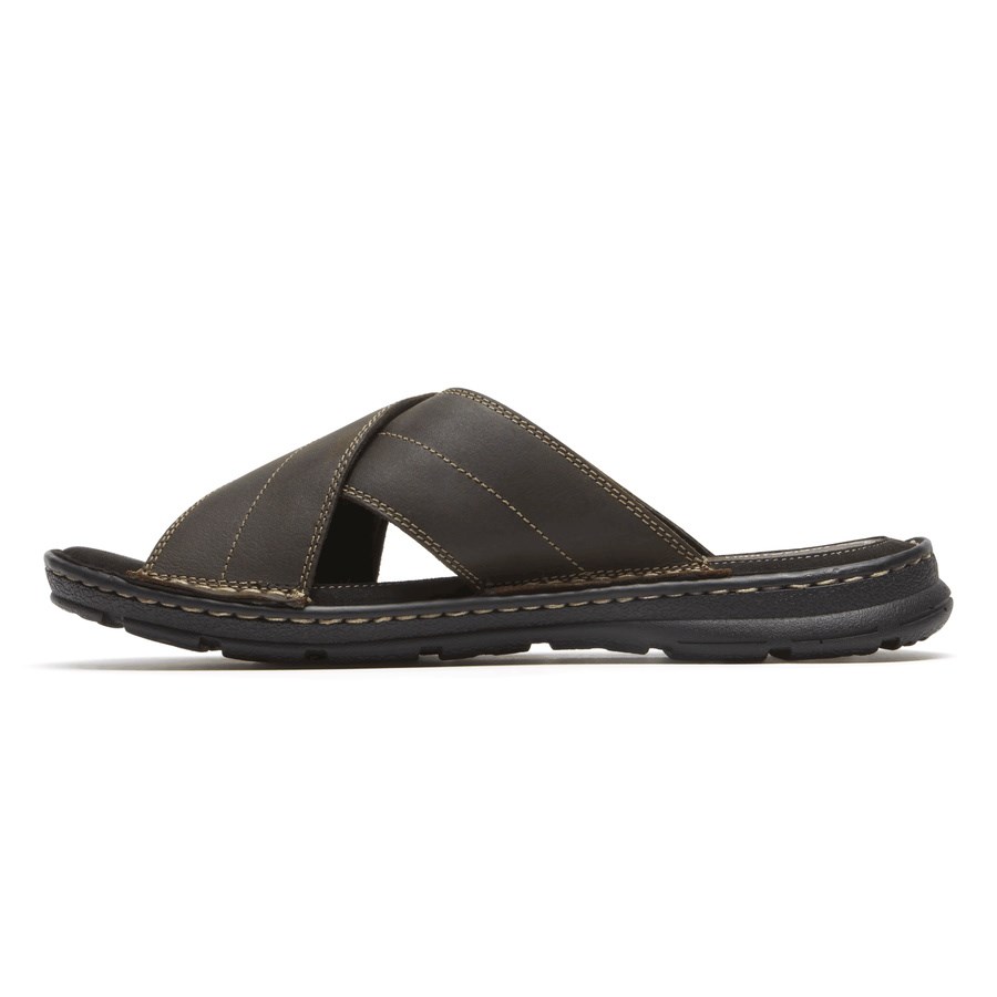 Rockport Darwyn Cross Band Badslippers Heren Donkerbruin | NL7810M69