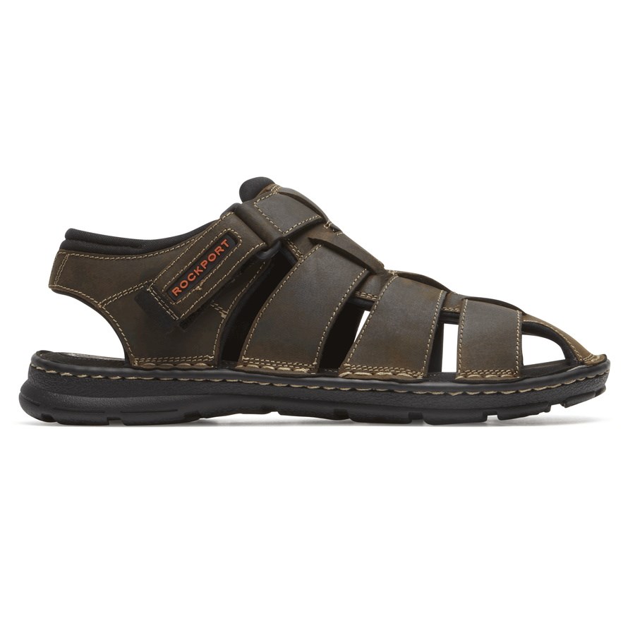 Rockport Darwyn Fisherman Slingback Sandalen Heren Donkerbruin | NL219M680