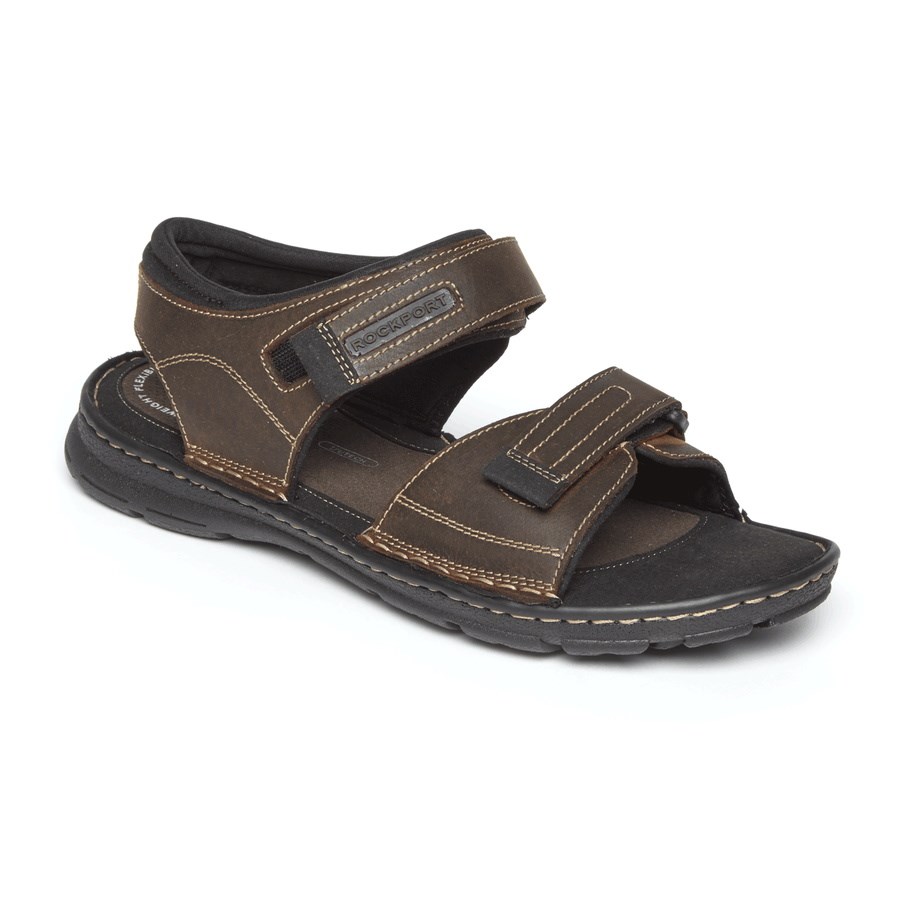 Rockport Darwyn Quarter-Riemen Sandalen Heren Donkerbruin | NL752M968