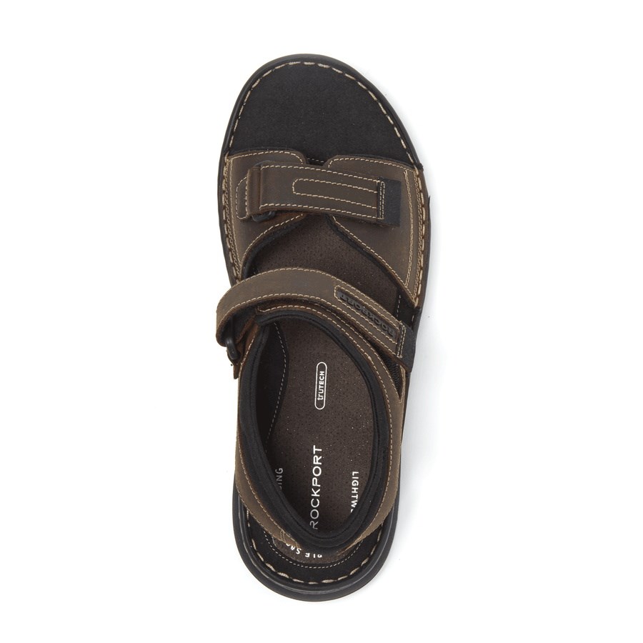 Rockport Darwyn Quarter-Riemen Sandalen Heren Donkerbruin | NL752M968