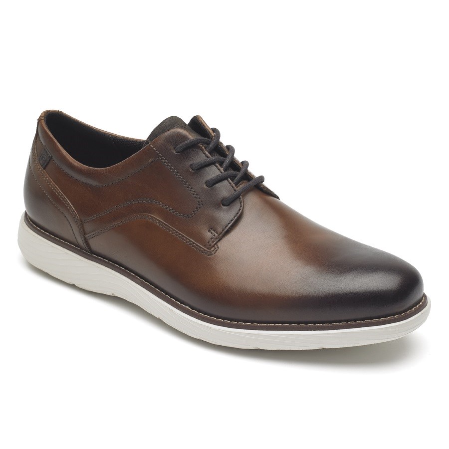 Rockport Garett Plain Neus Oxford Schoenen Heren Donkerbruin | NL421I068