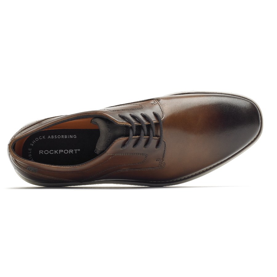 Rockport Garett Plain Neus Oxford Schoenen Heren Donkerbruin | NL421I068