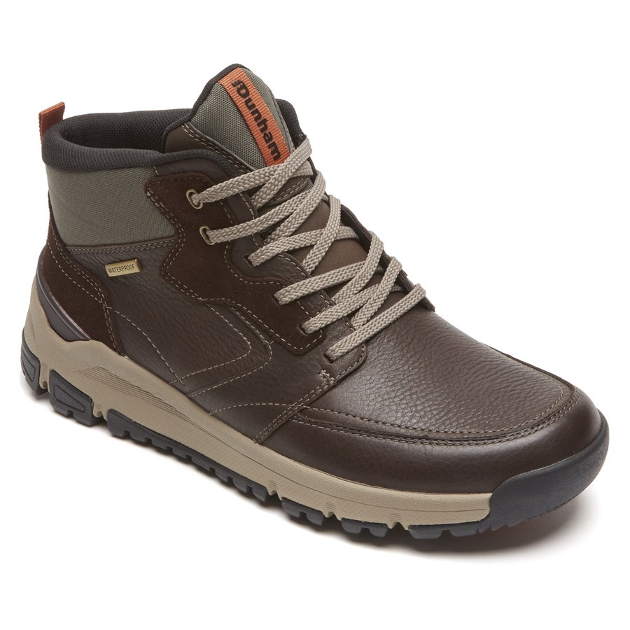 Rockport Glastonbury Mid Waterdichte Laarzen Heren Donkerbruin | NL1I09O62