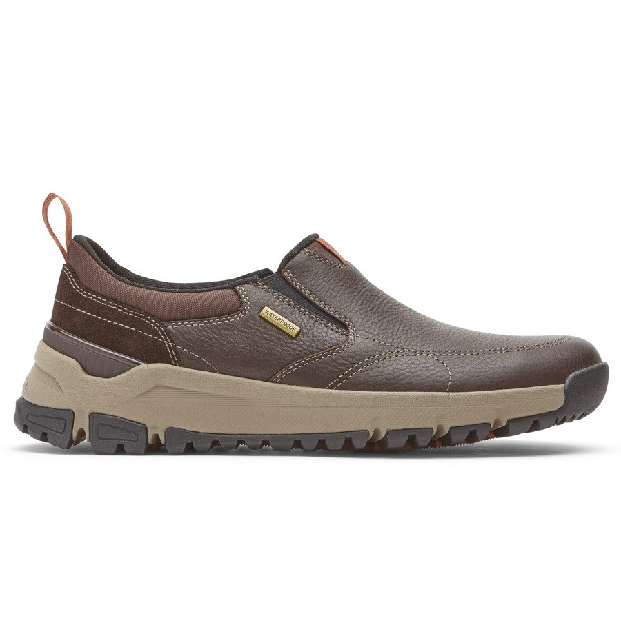 Rockport Glastonbury Waterdichte Slip On Sneakers Heren Donkerbruin | NL91I26OM