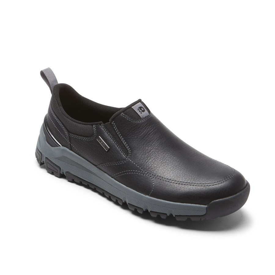 Rockport Glastonbury Waterdichte Slip On Sneakers Heren Zwart | NL9I658M2