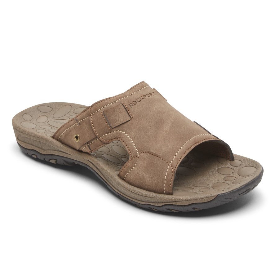 Rockport Hayes Badslippers Heren Bruin | NL7I510M6