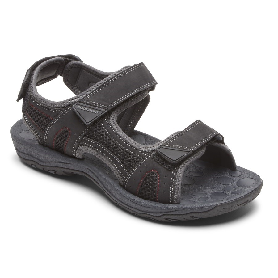 Rockport Hayes Quarter-Riemen Sandalen Heren Zwart | NL28I90M6