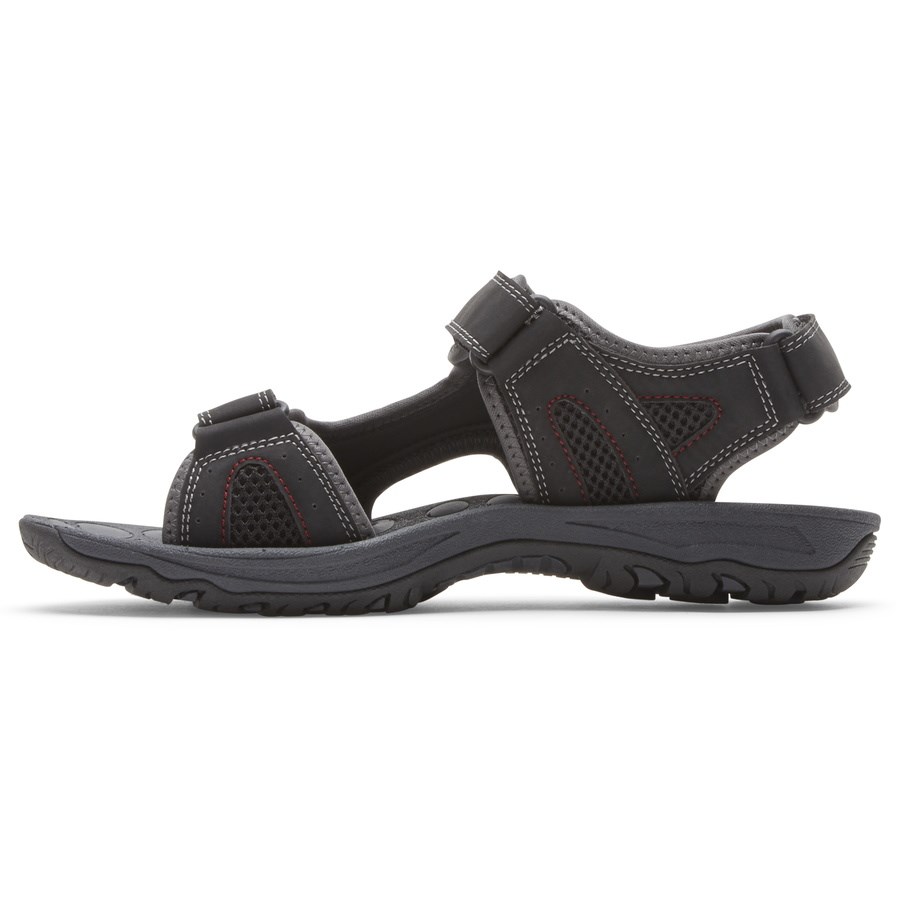 Rockport Hayes Quarter-Riemen Sandalen Heren Zwart | NL28I90M6