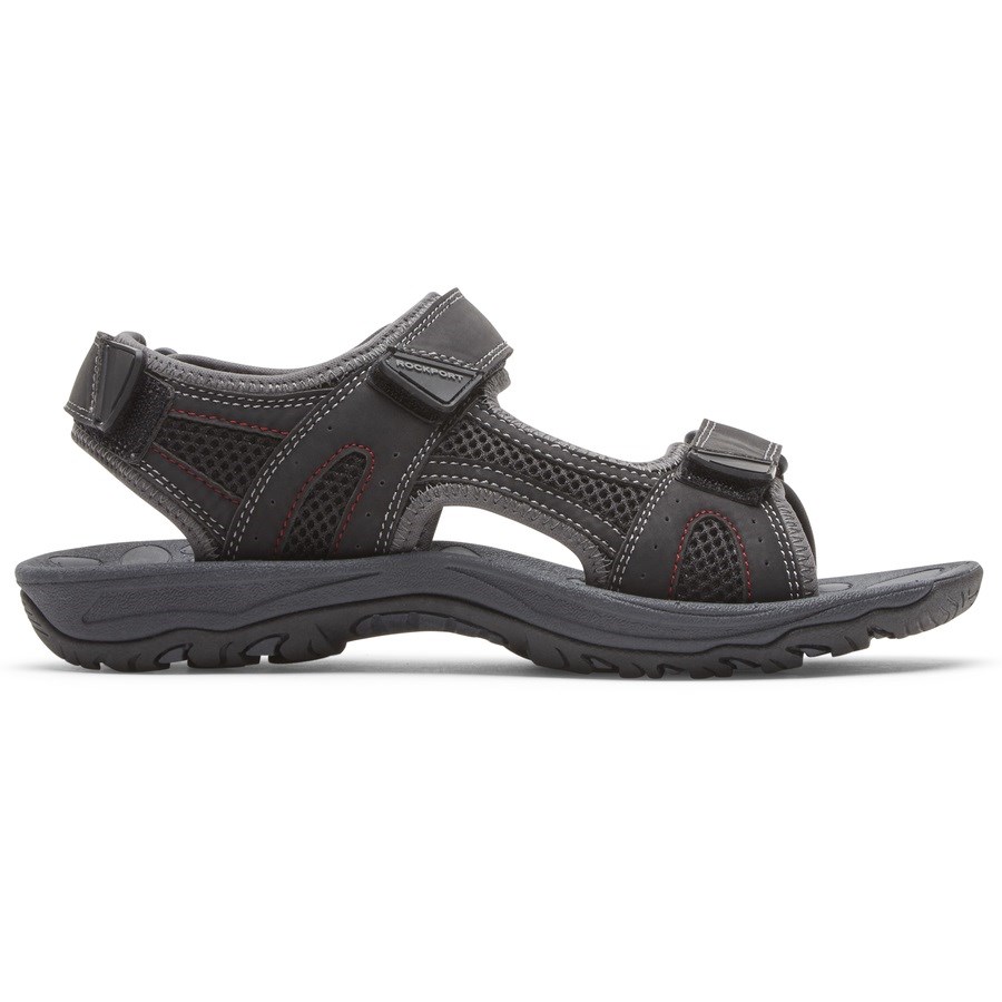 Rockport Hayes Quarter-Riemen Sandalen Heren Zwart | NL28I90M6