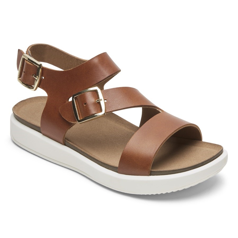 Rockport Kells Bay Asymmetrical Sandalen Dames Bruin | NL46I9O25