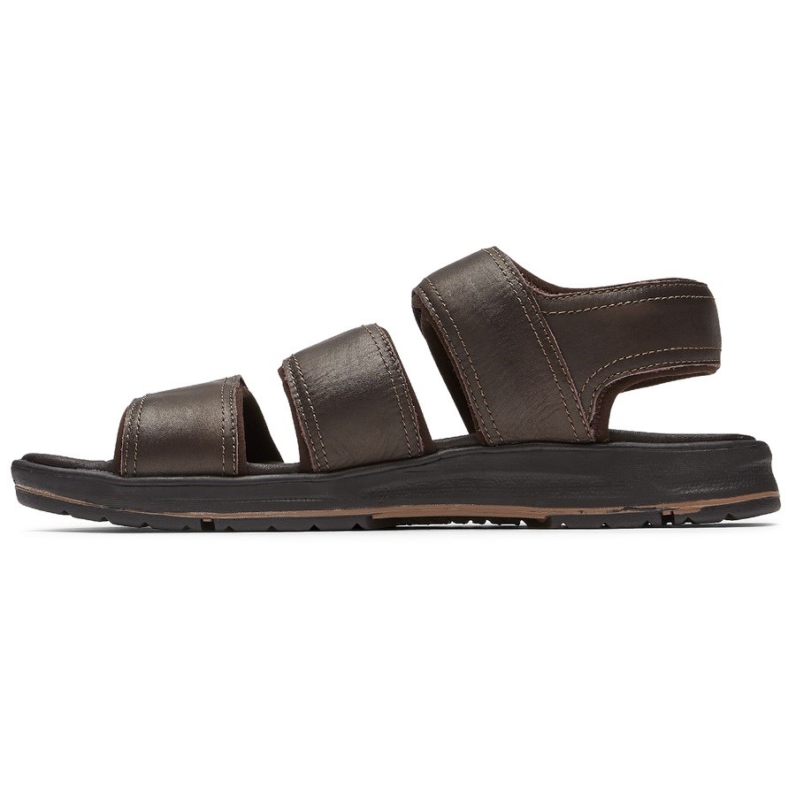 Rockport Lucky Bay Jurken 3-Band Sandalen Heren Donkerbruin | NL192I8M5