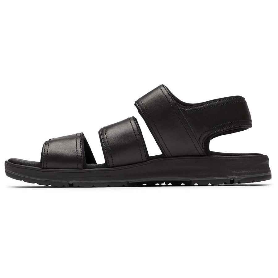 Rockport Lucky Bay Jurken 3-Band Sandalen Heren Zwart | NL4I96518