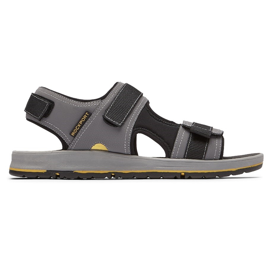 Rockport Lucky Bay Sport 3 Riemen Sandalen Heren Grijs | NL851IMO9