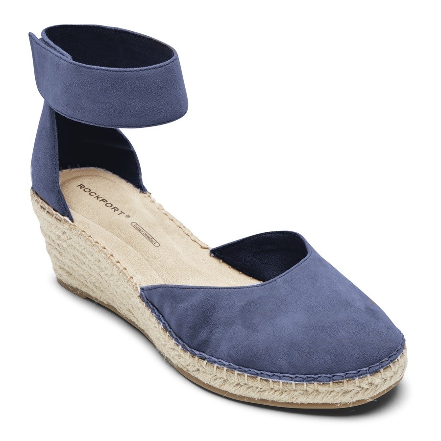 Rockport Marah Ankle Riemen Sleehak Sandalen Dames Blauw | NL3680O19