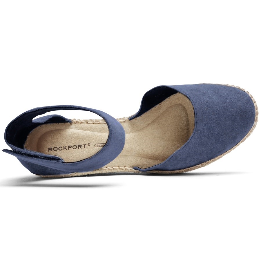 Rockport Marah Ankle Riemen Sleehak Sandalen Dames Blauw | NL3680O19