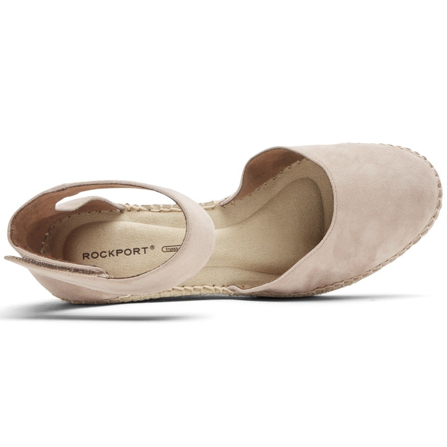 Rockport Marah Ankle Riemen Sleehak Sandalen Dames Beige | NL398162M