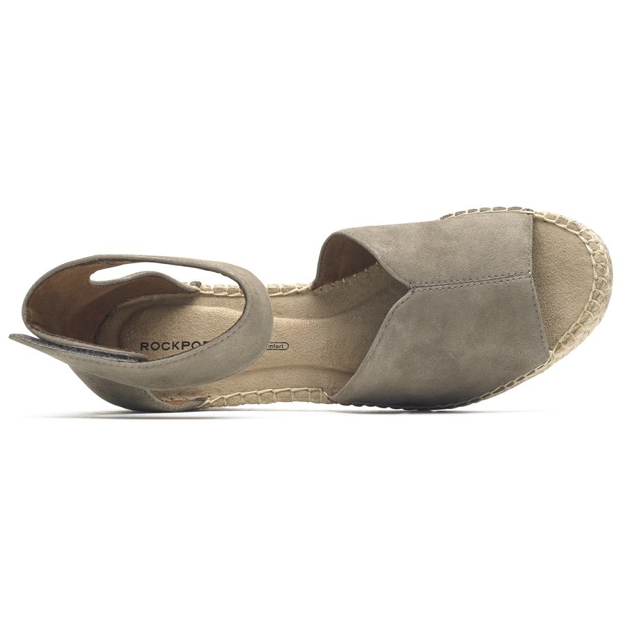 Rockport Marah Peep Neus Sleehak Sandalen Dames Grijs | NL198M25I