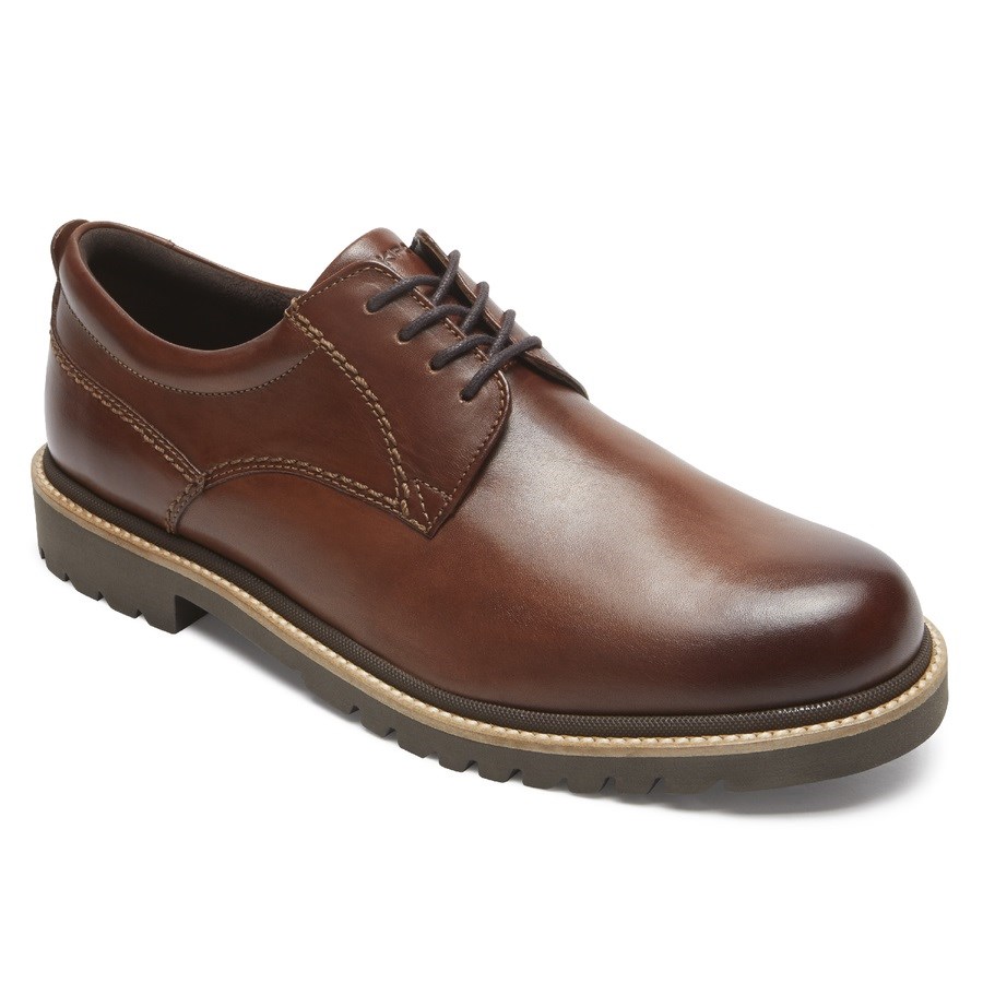 Rockport Marshall Plain Neus Oxford Schoenen Heren Donkerbruin | NL89105MI