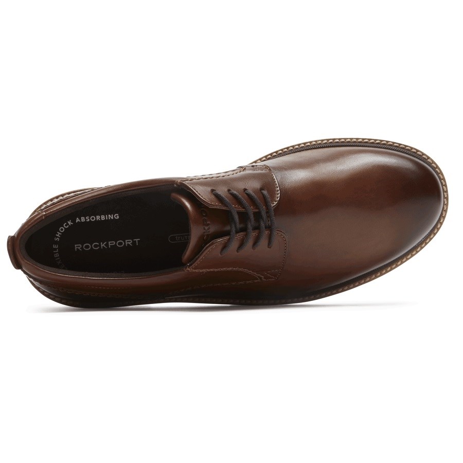 Rockport Marshall Plain Neus Oxford Schoenen Heren Donkerbruin | NL89105MI