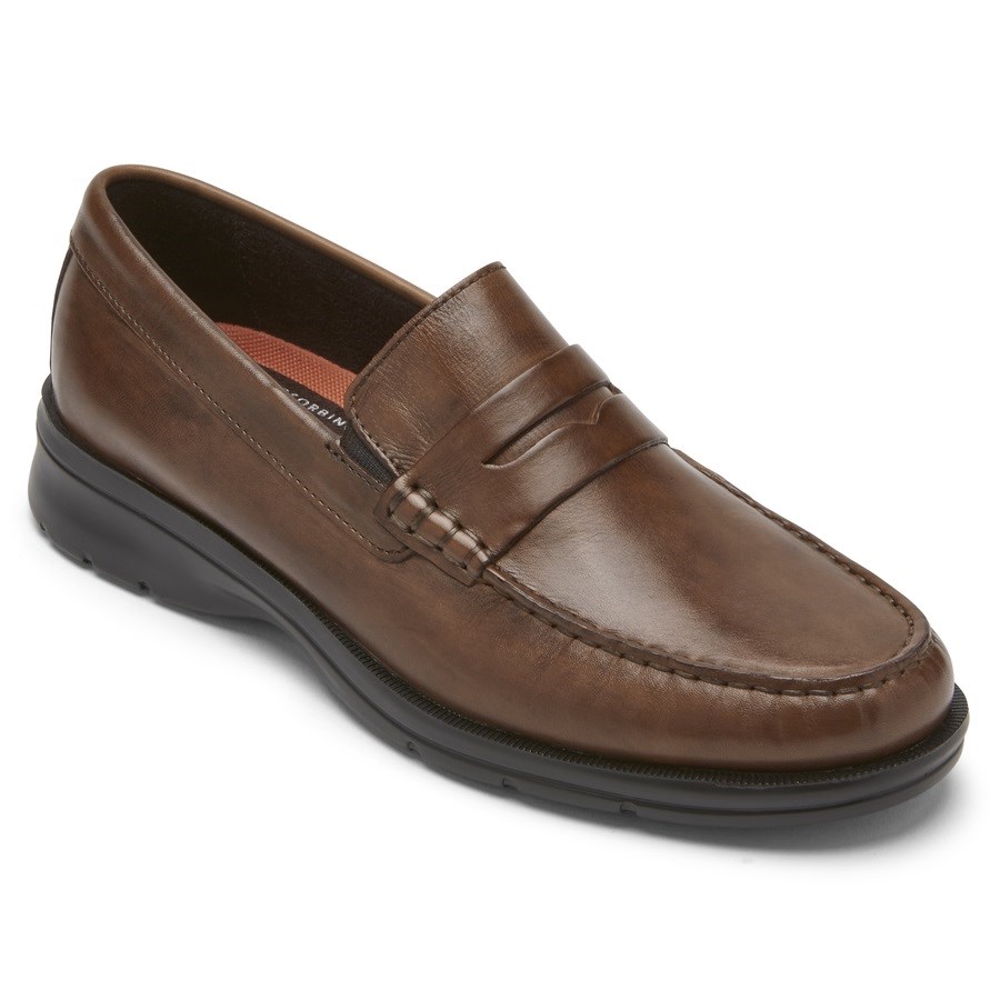 Rockport Palmer Penny Loafers Heren Donkerbruin | NL7528I09