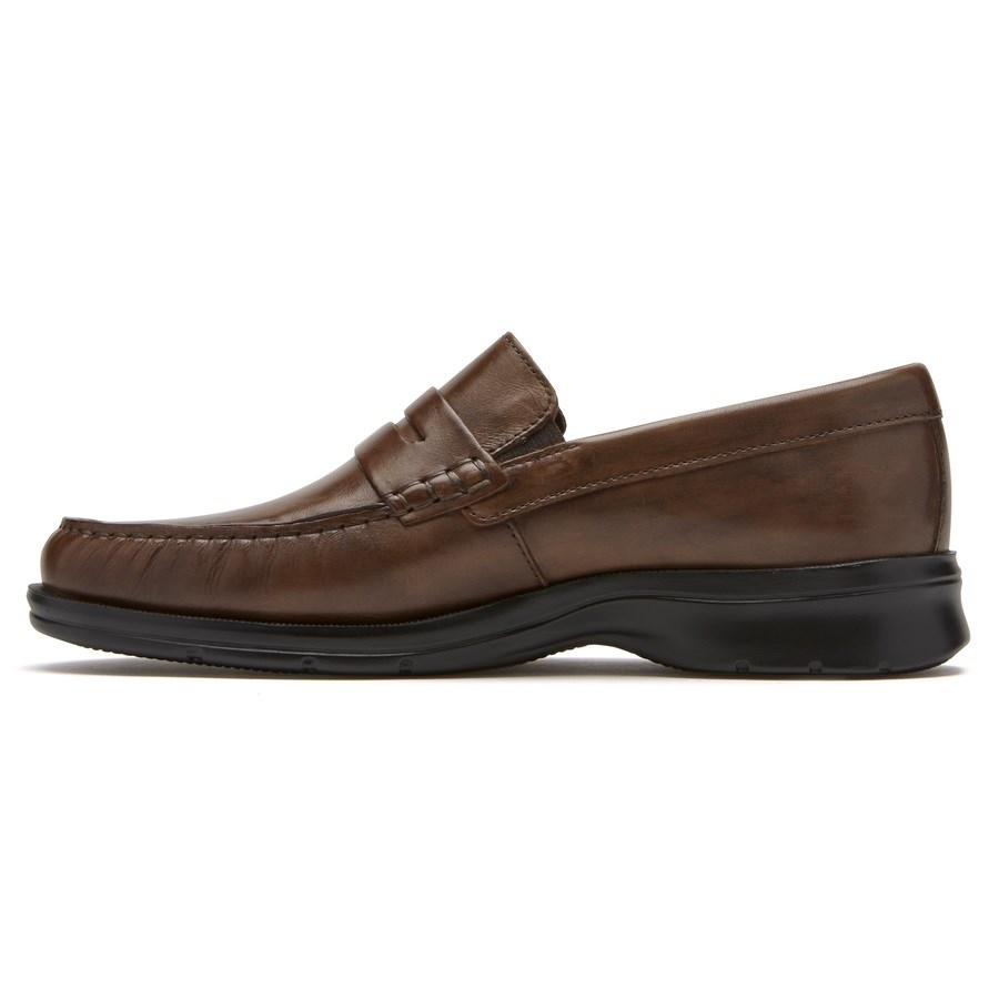 Rockport Palmer Penny Loafers Heren Donkerbruin | NL7528I09