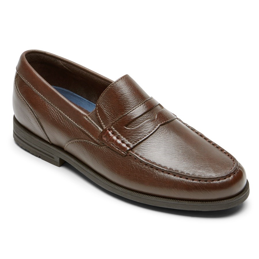 Rockport Preston Penny Loafers Heren Donkerbruin | NL0O62I51