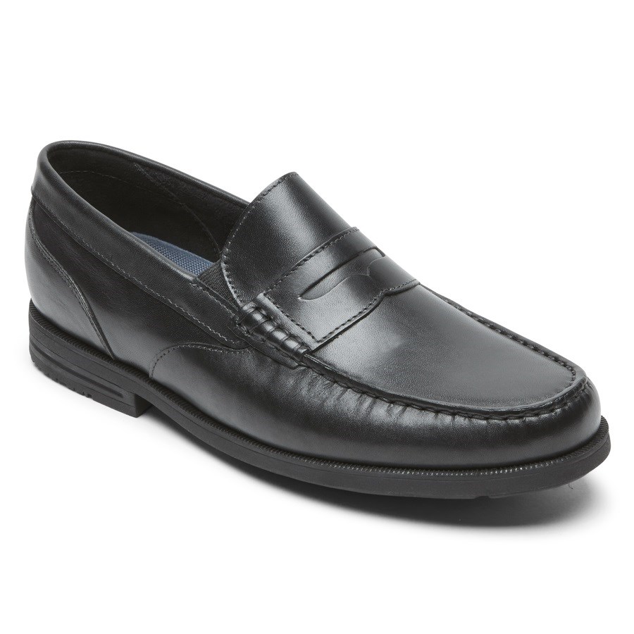 Rockport Preston Penny Loafers Heren Zwart | NL95M0O61