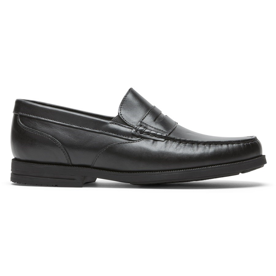 Rockport Preston Penny Loafers Heren Zwart | NL95M0O61