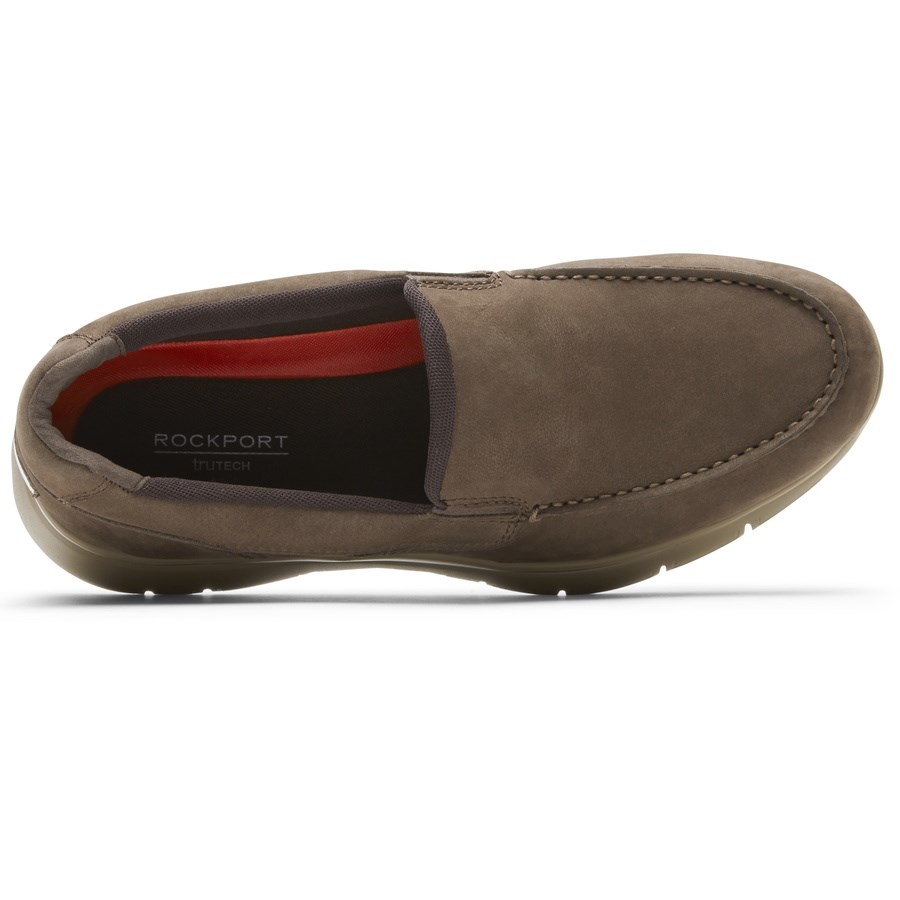 Rockport Primetime Moc Slip On Sneakers Heren Donkerbruin | NL2869I51