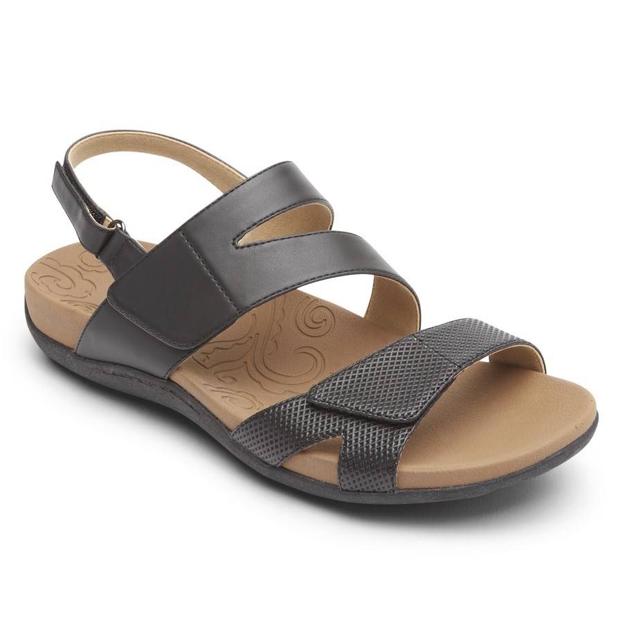 Rockport Ridge Adjustable Asymmetrical Sandalen Dames Zwart | NL86O125M