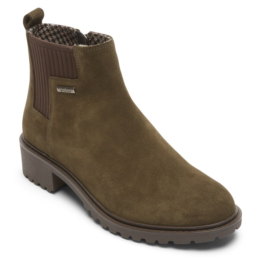 Rockport Ryleigh Waterdichte Laarsjes Dames Olijfgroen | NL5906IM1