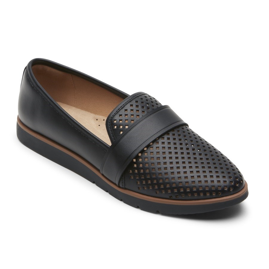 Rockport Stacie Perforated Loafers Dames Zwart | NL965081M